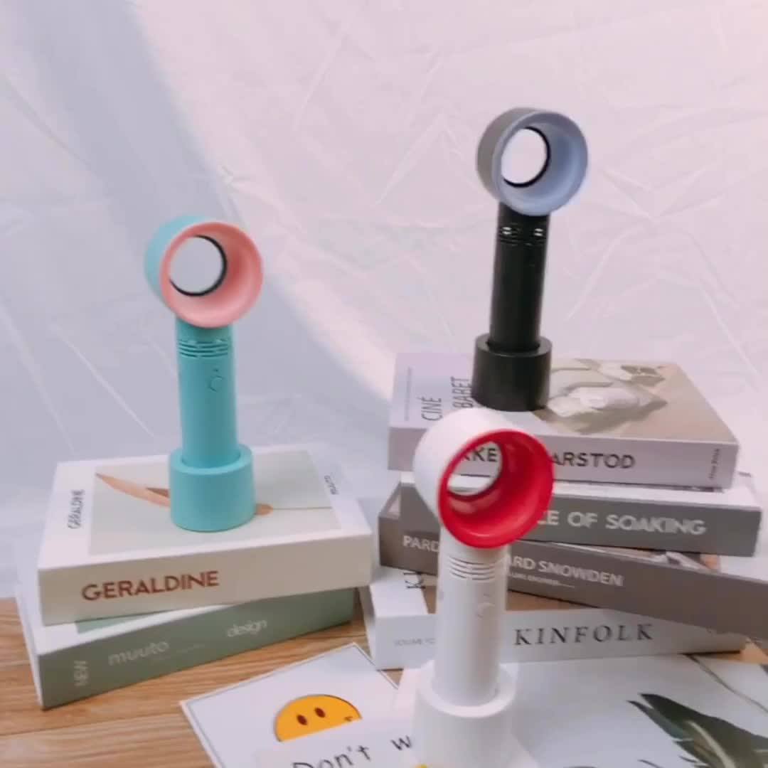 Summer Air Cooling Portable Electric Hand Fan Korean Style Bladeless