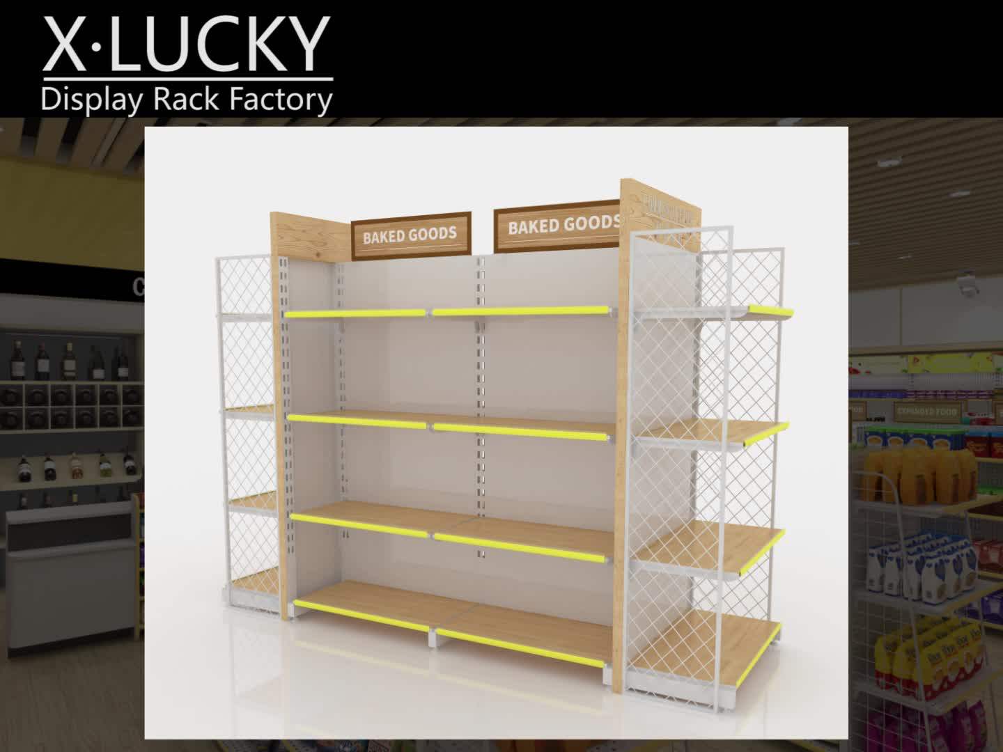 Custom Multifunction Supermarket Shelves Equipment Grocery Store