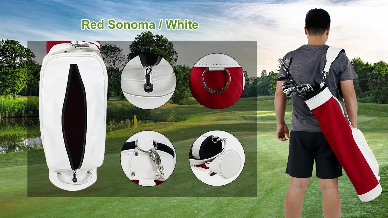 Konday Dark Olive Green Vintage Canvas Golf Stand Bag Waxed Canvas