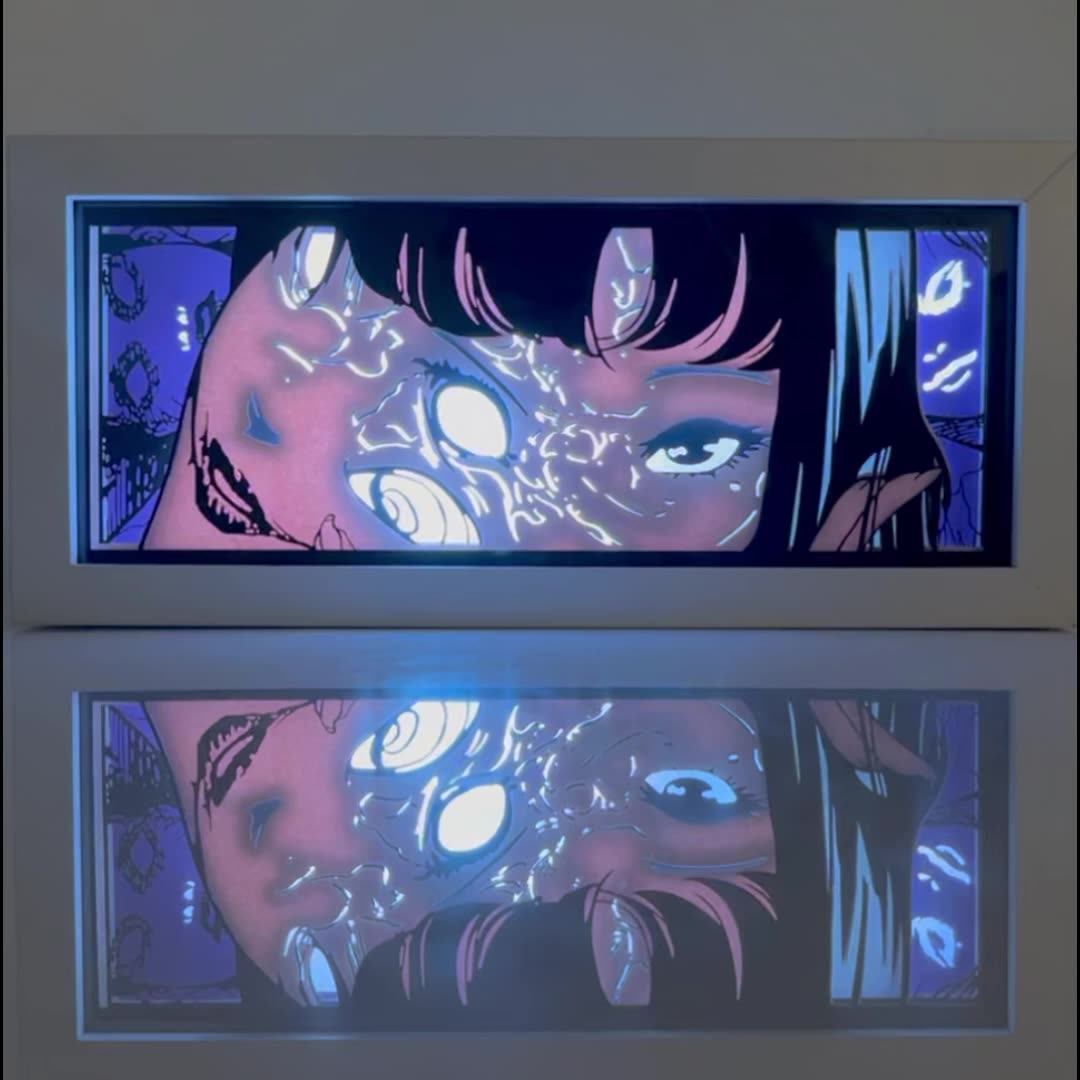 2023 Anime Figure Night Light New Anime 3d Paper Cut Light Box Picture