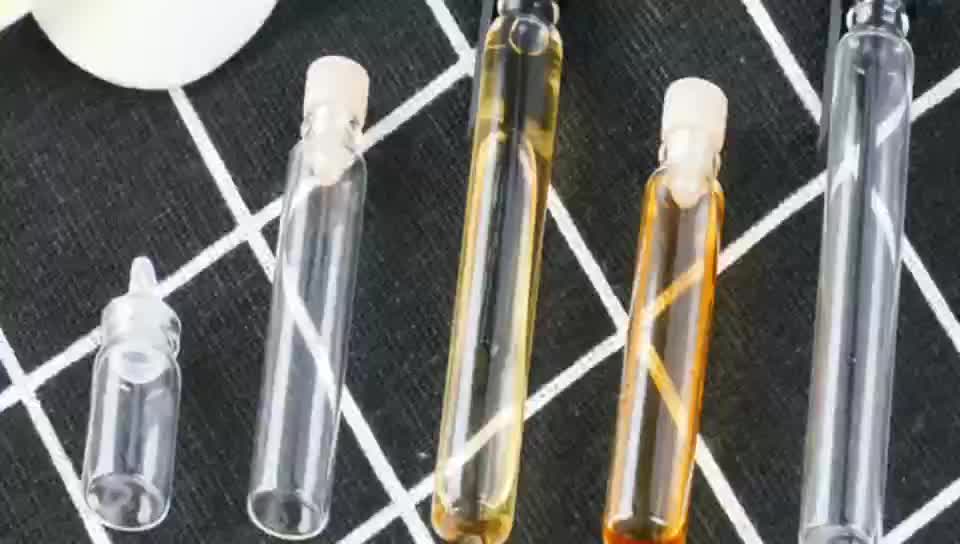 1ml Clear Amber Small Vial For Essential Oil Perfume Test Bottle Mini