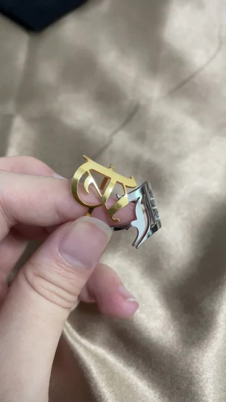 Letter Ring Ak Name Ring Adjustable Alphabet Ring Gold Color Love