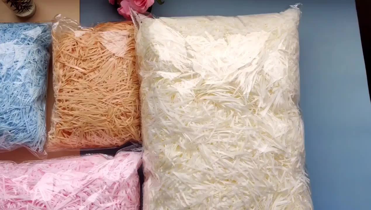 Recycled Bulk Decorative Gift Box Black Brown Crinkle Tissue Packing