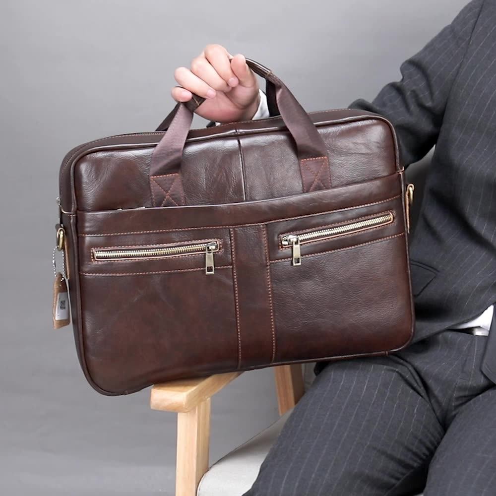 Marrant 5011 Genuine Leather Briefcase Business 15.6 Inch Laptop Bag