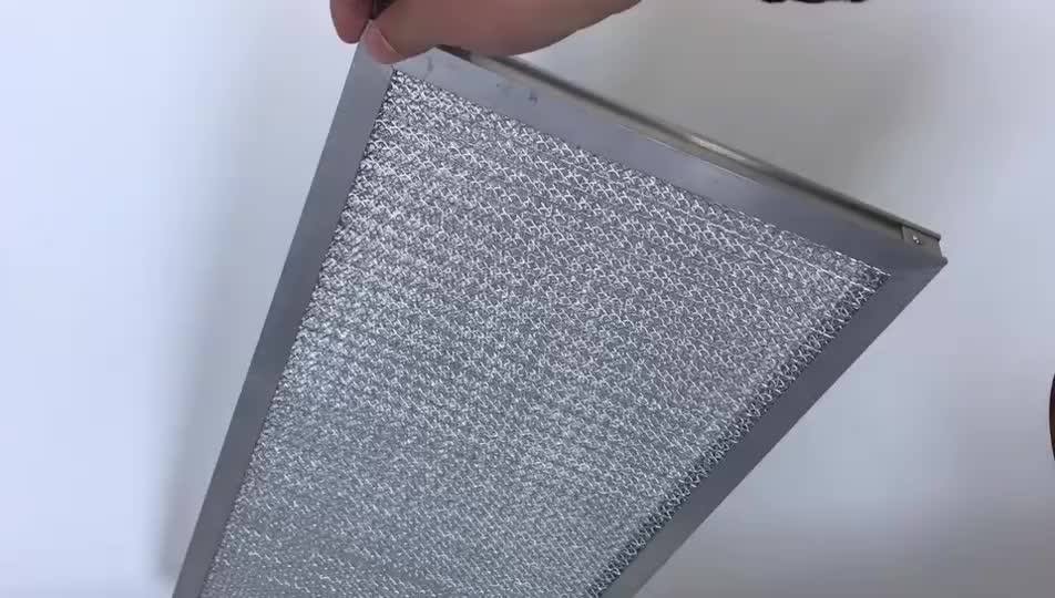 All Aluminum Filter Media Washable Pleated G4 Panel Filter With