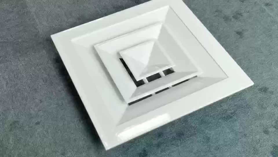 Hvac Ceiling Air Conditioner 4 Way Square Air Vent Louver Cores