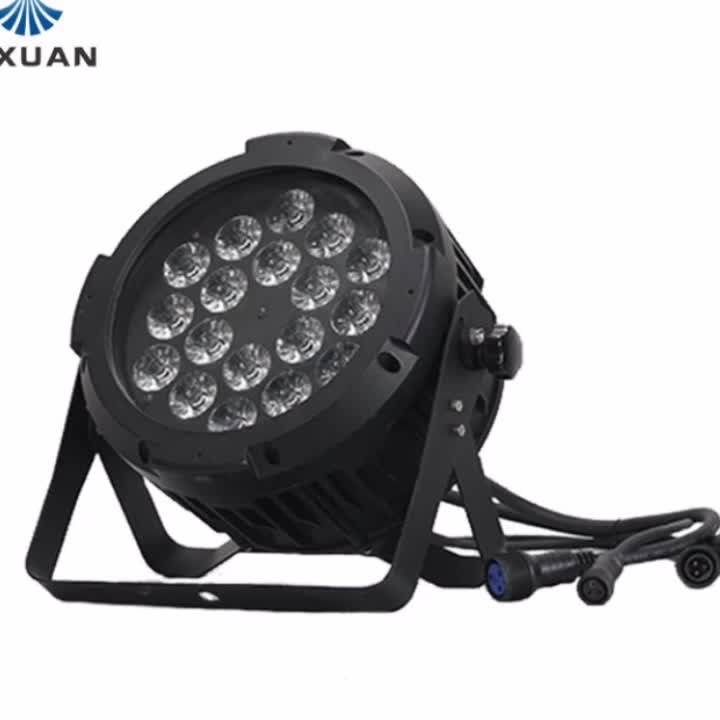 Outdoor Flat Par64 Can Disco Light 18x10w Rgbw 4in1 Led Par Light Round