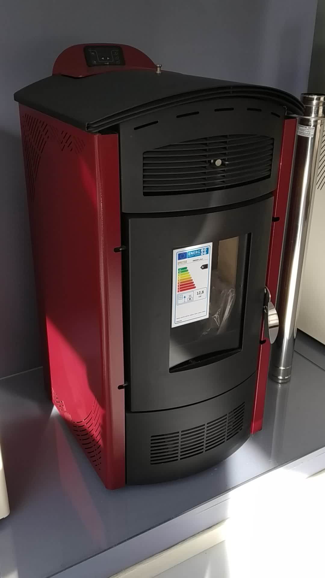 12,8 Kw European Quality Wood Pellet Burning Stove 92,5 Efficiency
