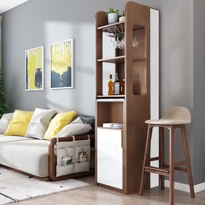 Foshan Factory Wholesale Convertible Table Storage Wooden Foldable Wine