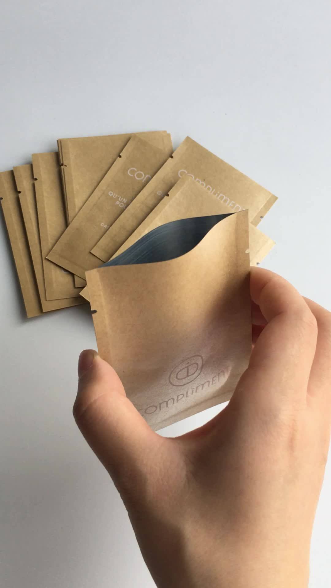 Wholesale High Quality Heat Seal Empty Packaging Foil Kraft Paper Tea