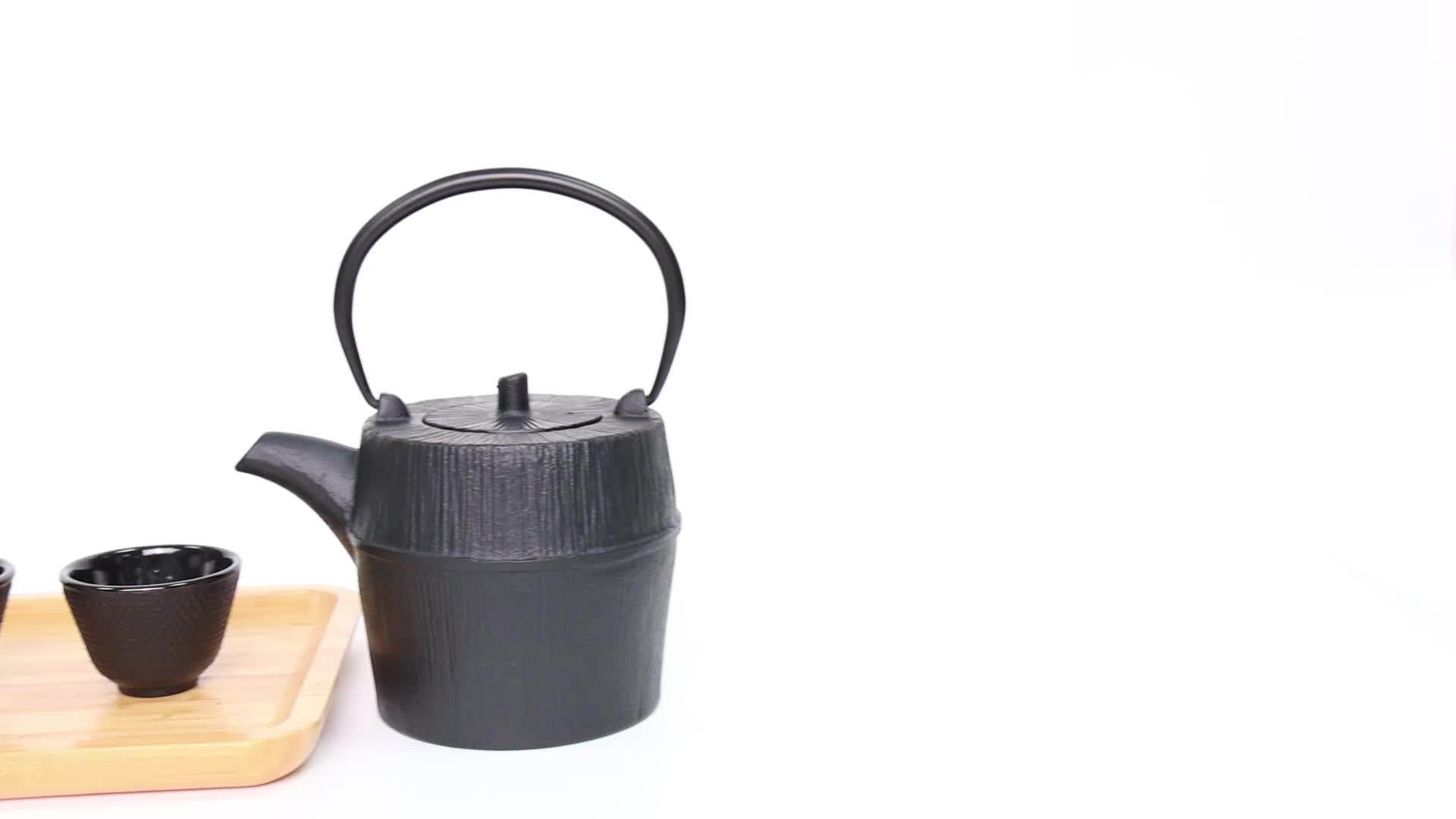 Black Cast Iron Japanese Teapot With Tea Filter,Black Classic Pot And