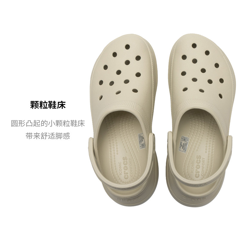 Crocs Retro Clog Bae Women's Wear-Resistant Lightweight Sandals Casual Shoes Whale High-Heeled Clogs