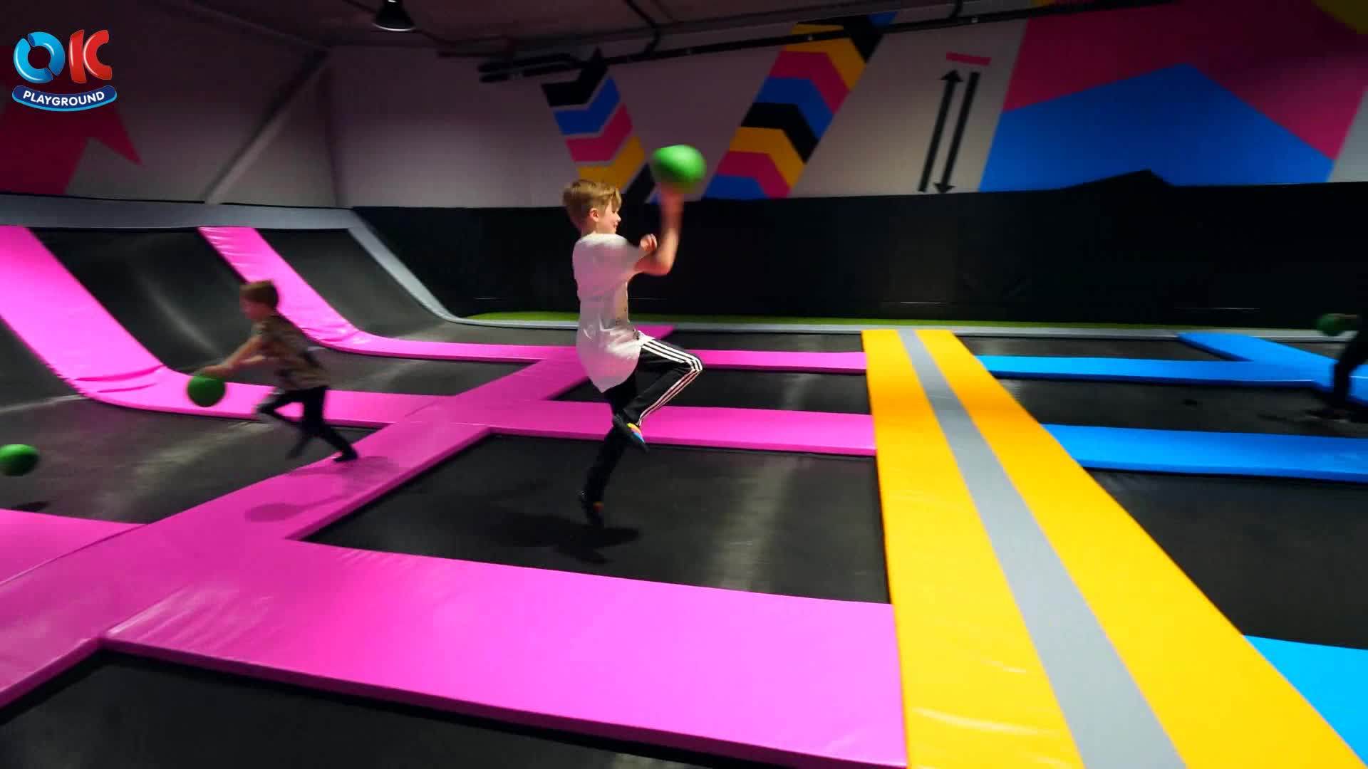 Ok Playground Commerical Indoor Playground Trampoline Park With Foam