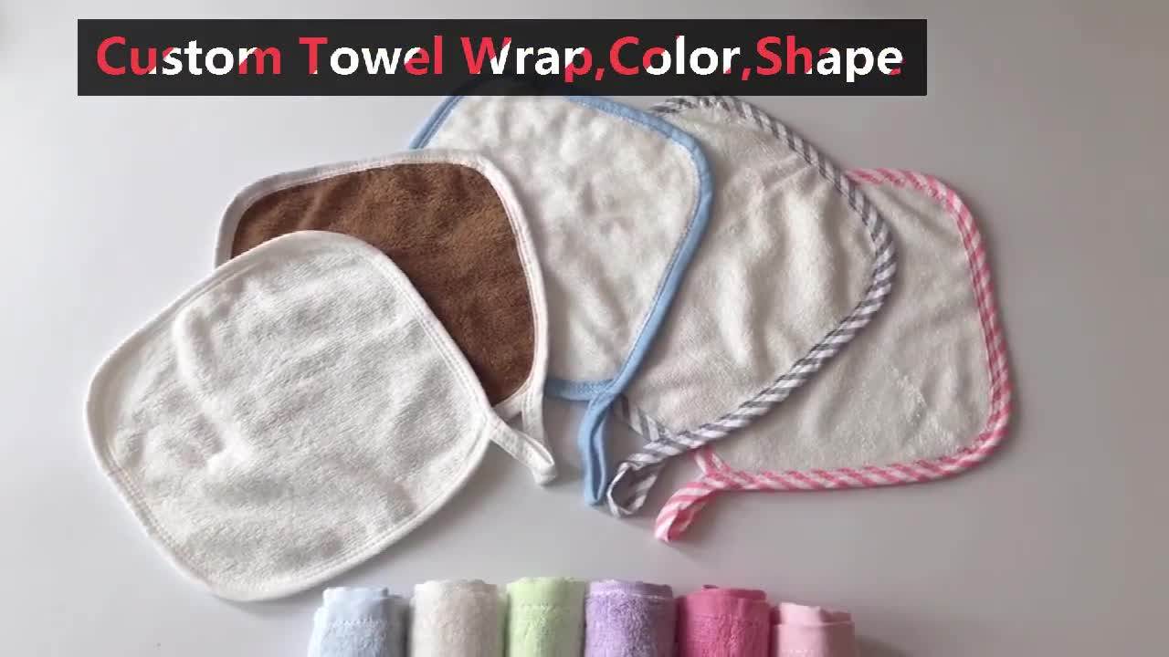 Wholesale 10'' X 10'' White Color 100 Bamboo Fiber Baby Washcloths