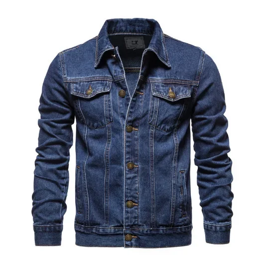 2025 Spring Summer Autumn Men's Denim Jacket Casual Japanese Style Youth Fashion Workwear Denim Outerwear Men's Clothing