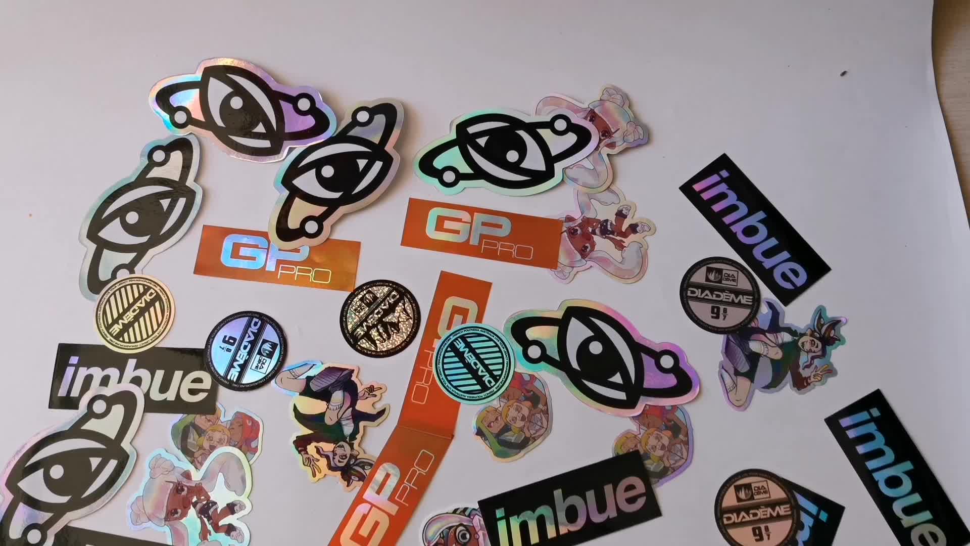 High Quality Permanent Dye Cut Full Color Printing Round Die Cut Pcv