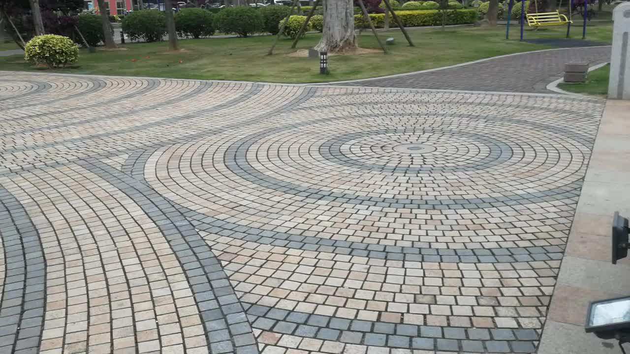 Hzy02 Diy Interlocking Outdoor Tiles Lazy Stone Yellow Granite Easy