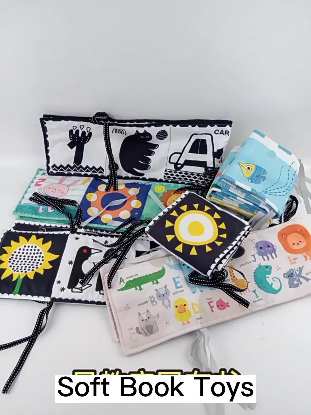 Factory Outlets Soft Baby Books Black And White High Contrast Baby Toys