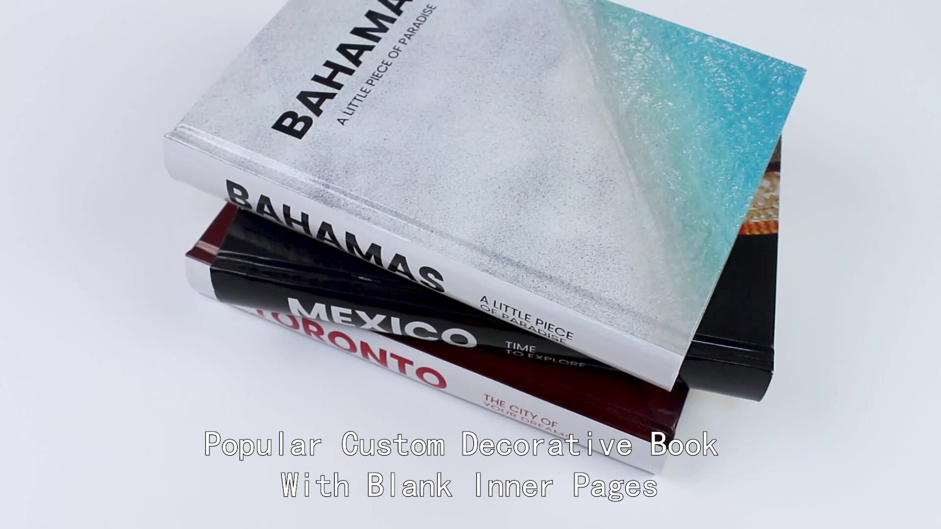 Customization Modern Hardcover Decorative Book Set,Fashion Design Book Stack Display Books For