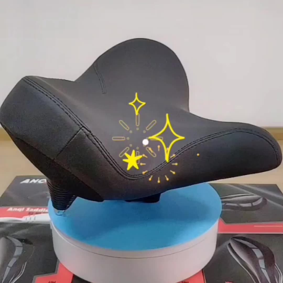 Wide Big Comfortable Bike Seat Bicycle Saddle Pu Leather Bicycle Bike