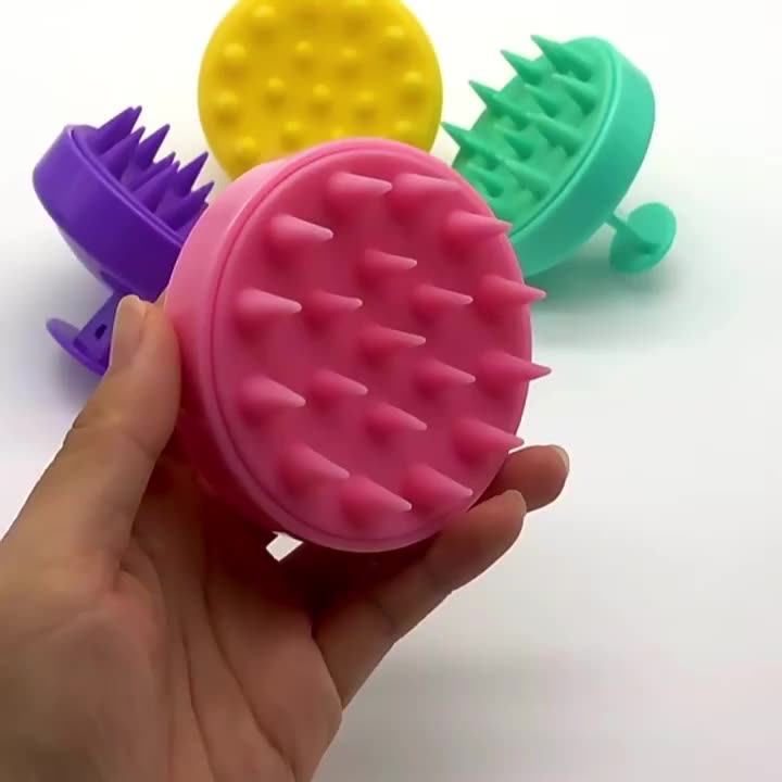 Best Selling Silicone Round Detangling Hair Brush Head Scalp Massager