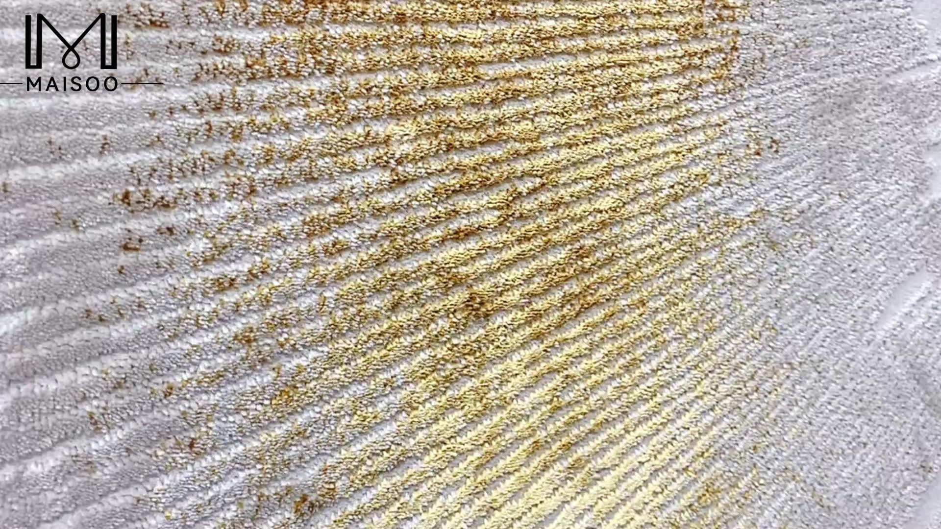 Modern Luxury Custom Gold Living Room Carpet Wool Carpet Rugs Buy