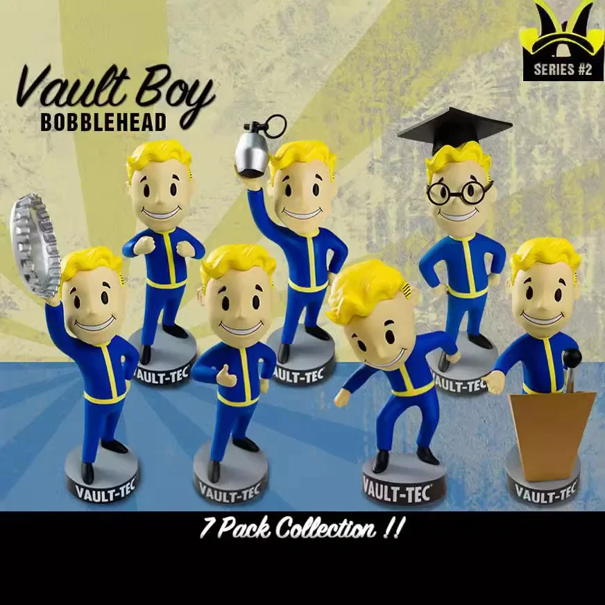 Радиация 4 Радио boy Fallout Q Edition 1 поколения 7 Шейк Хэд Vault Boy Коробка кукла