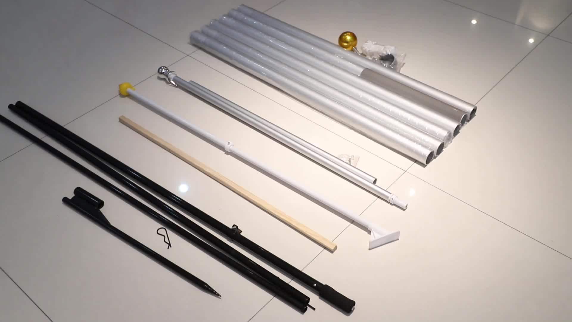 Outdoor Flag Pole Flag Stand 16ft 20ft 25ft 30ft Aluminum Telescopic