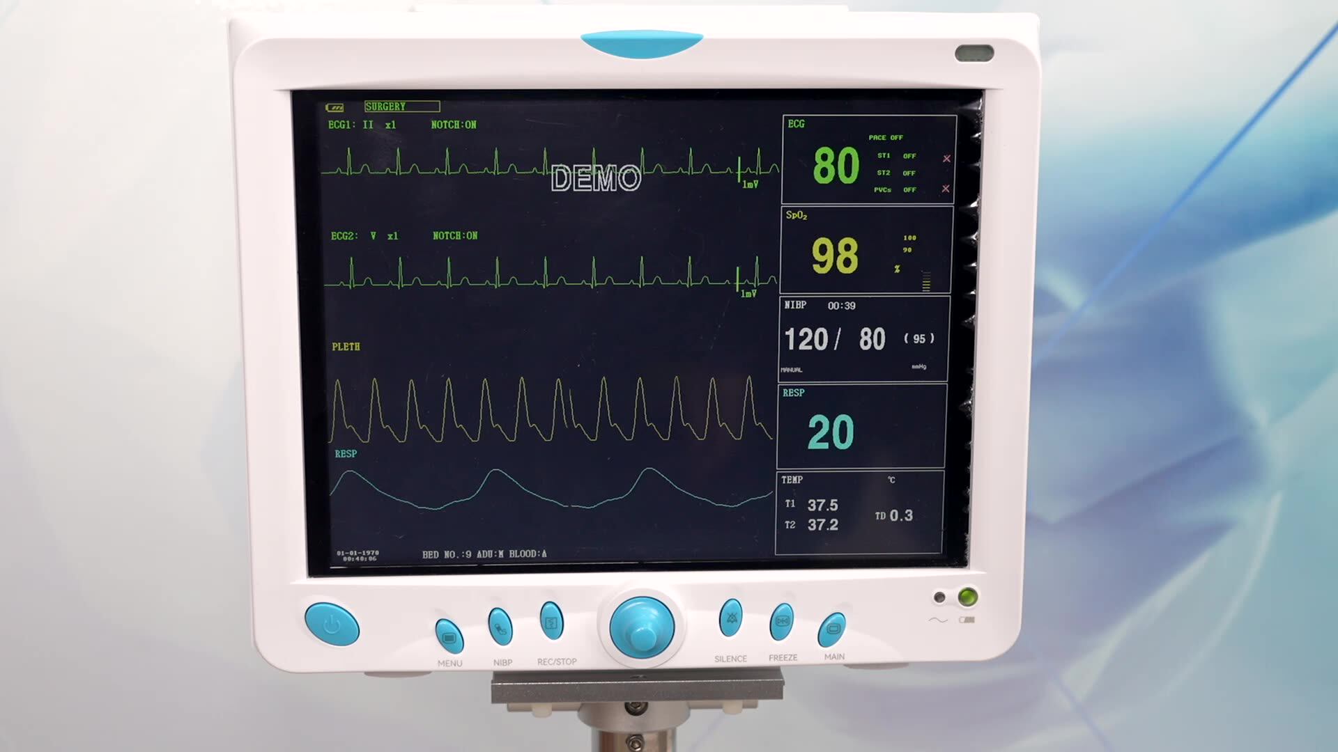 CONTEC Warranty 12 Months CMS9000 Multi Parameter Portable Patient Monitor  Medical Equipments