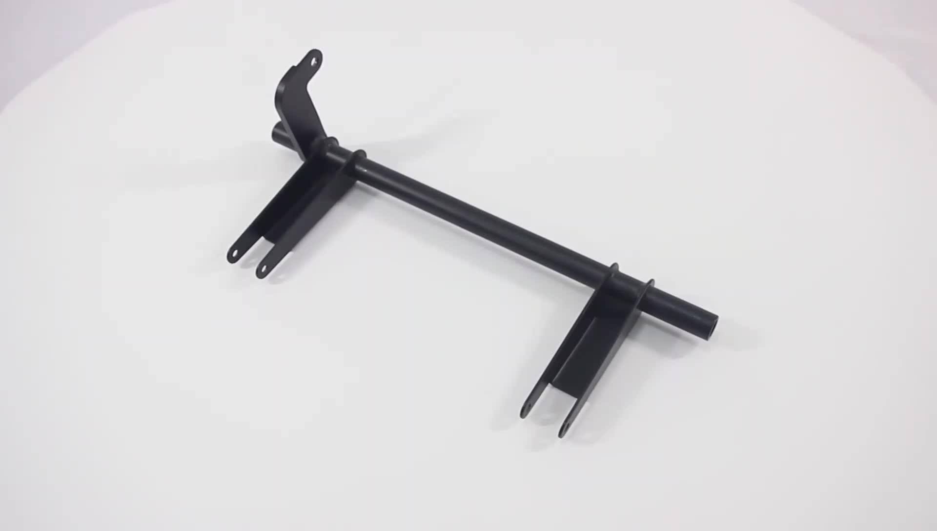 China Carbon Steel Powder Coating Cnc Machining Fabrication Welded Black Pipe Round Tube Bracket