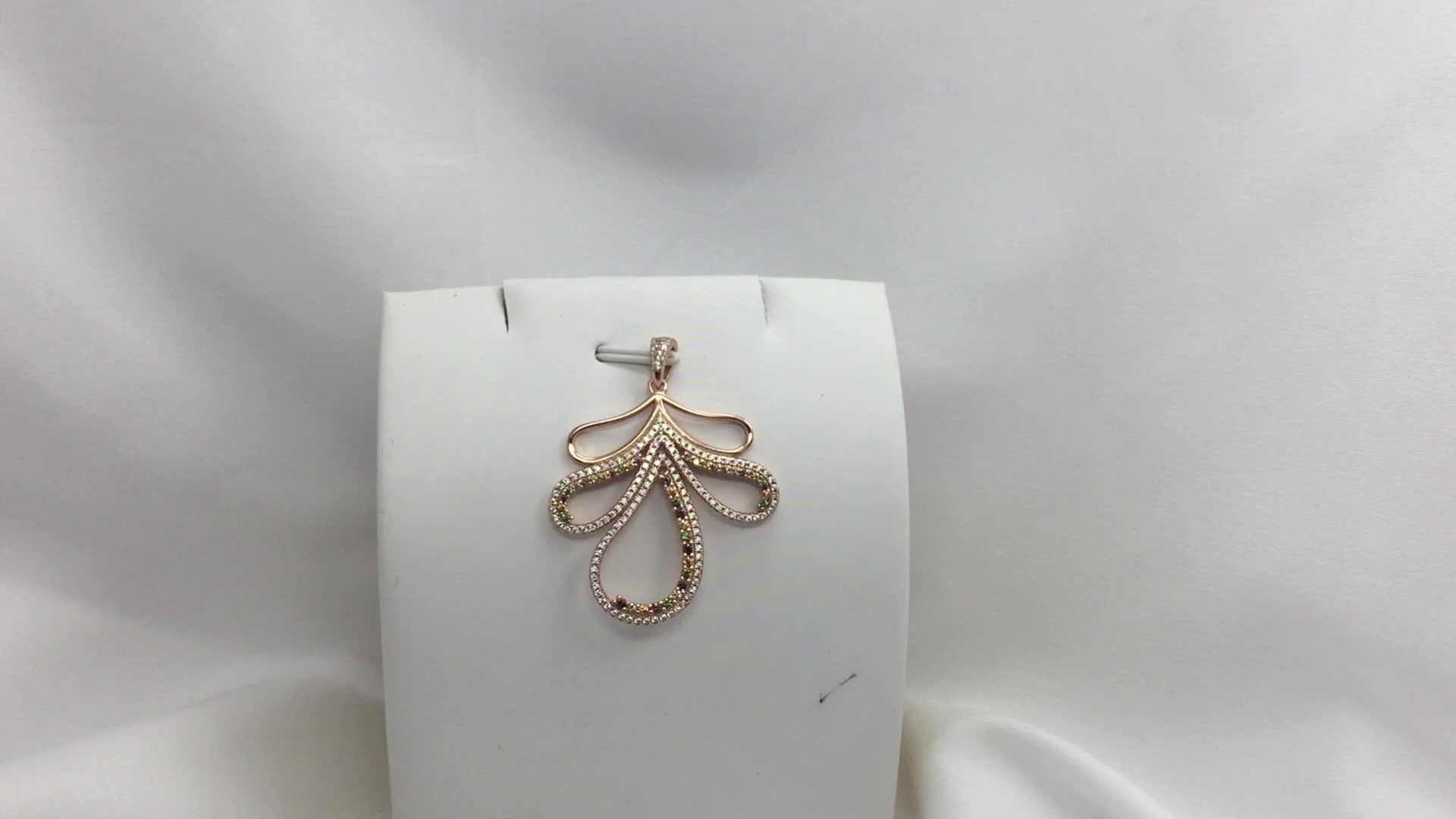 Wholesale Jingjing Jewelry High Quality Zirconia Pendant Sterling