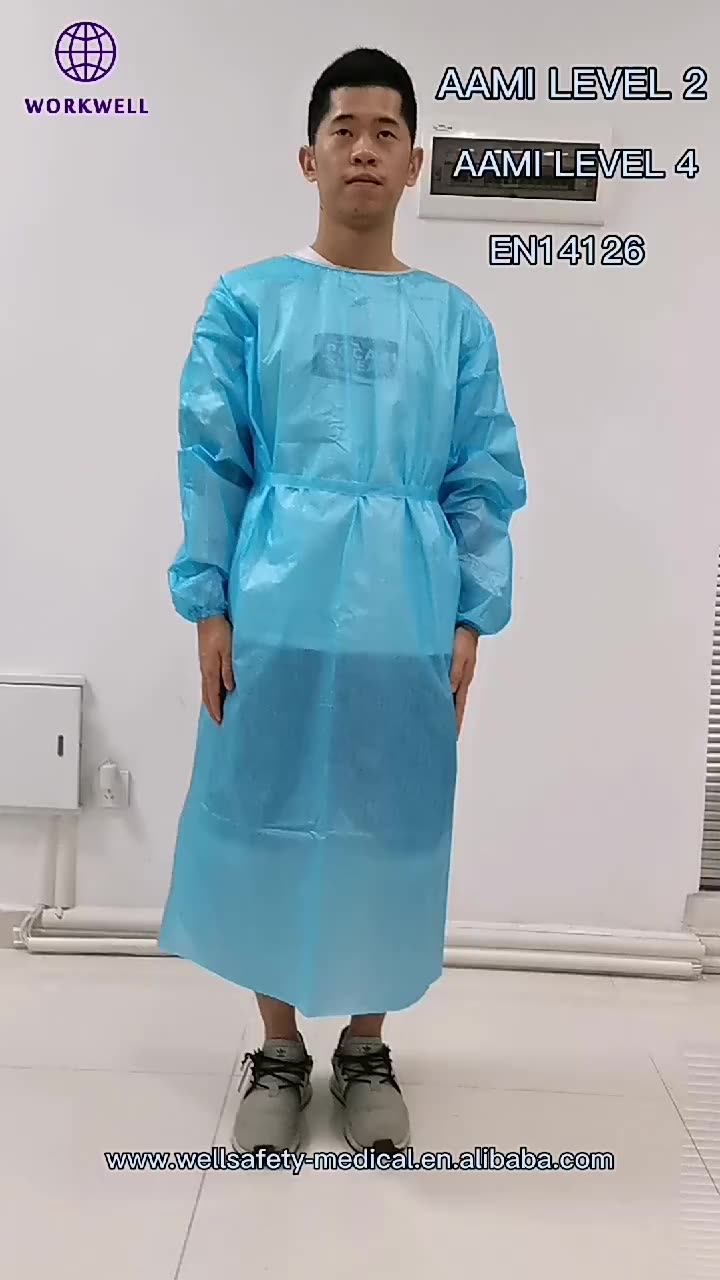 High Quality Low Price Gown Nonwoven Aami 3 Level Ii Class 1 Disposable