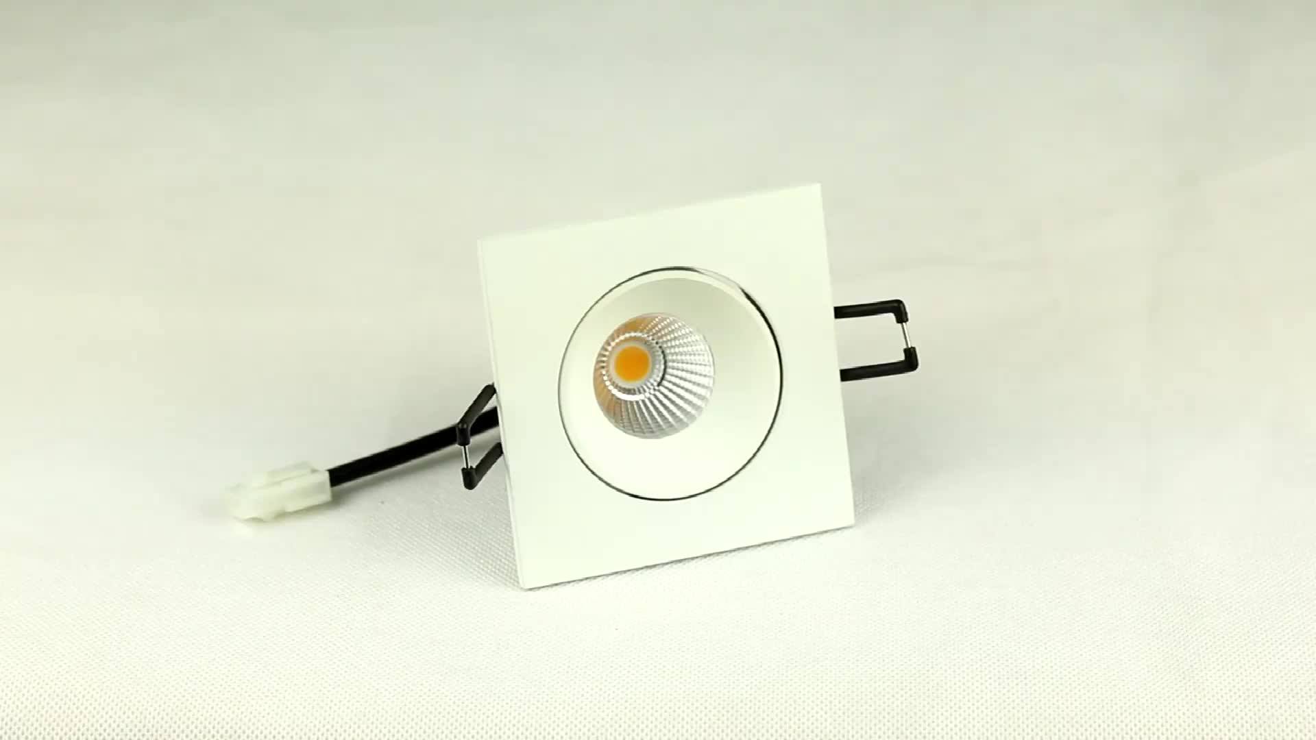 Flicker Free Anti Glare 95mm Spotlight Adjustable Silver Cob 7w 9w 12w