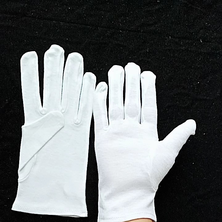 Cheap Sexy Working Pallbearers White Cotton Gloves For Funeral Glove