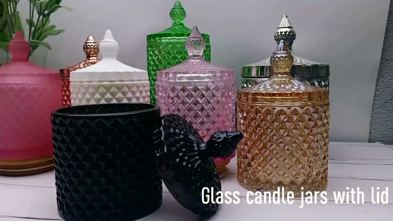 Wholesale 300ml Luxury Amber Candle Jars Container Holders Glass Candle