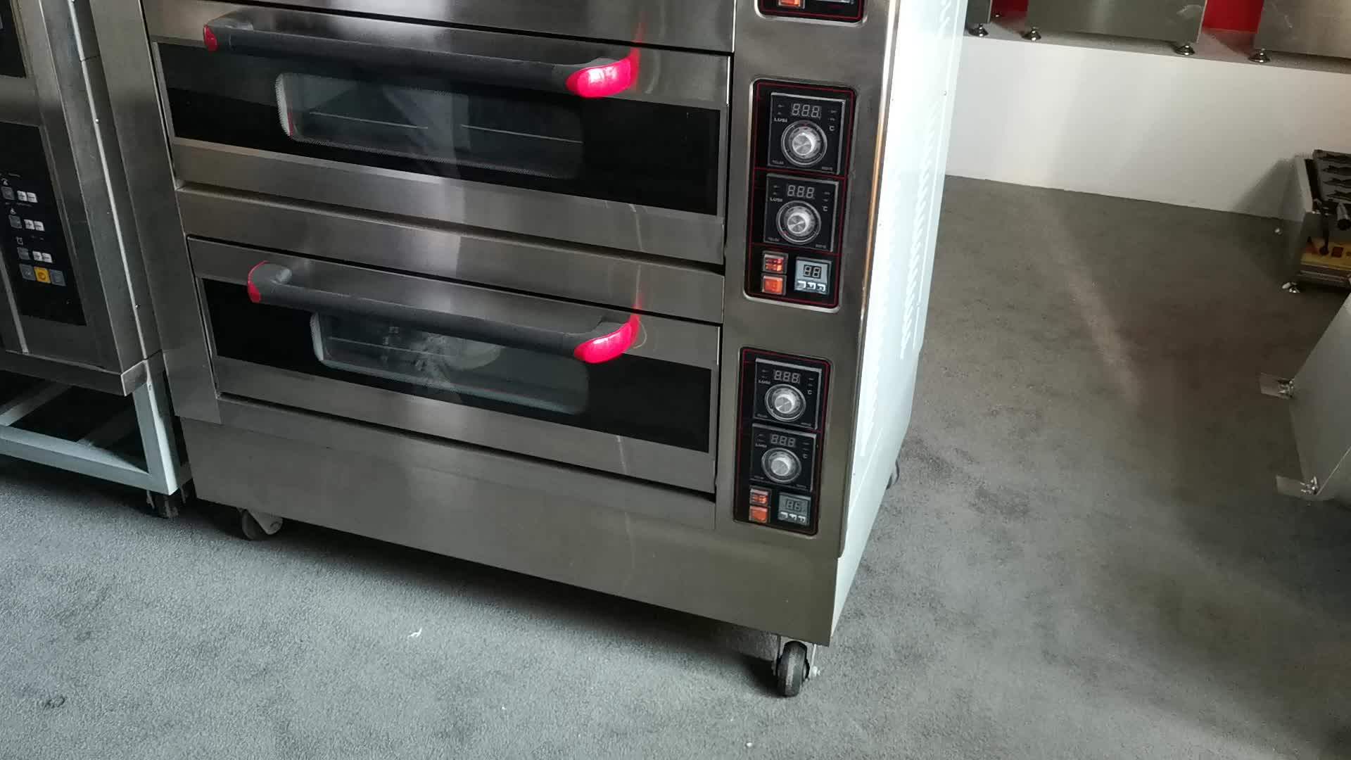 Commercial Bakery Equipment Stainless Steel 3 Layer Bread Pizza Electric / Gas Baking Bakery