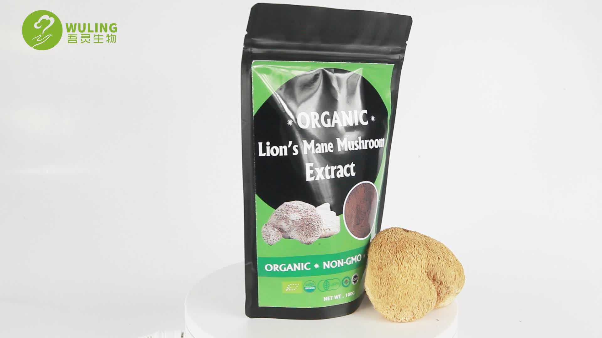 Dietary Supplements Capsules Herbal Mushroom Extract Hericium Erinaceus