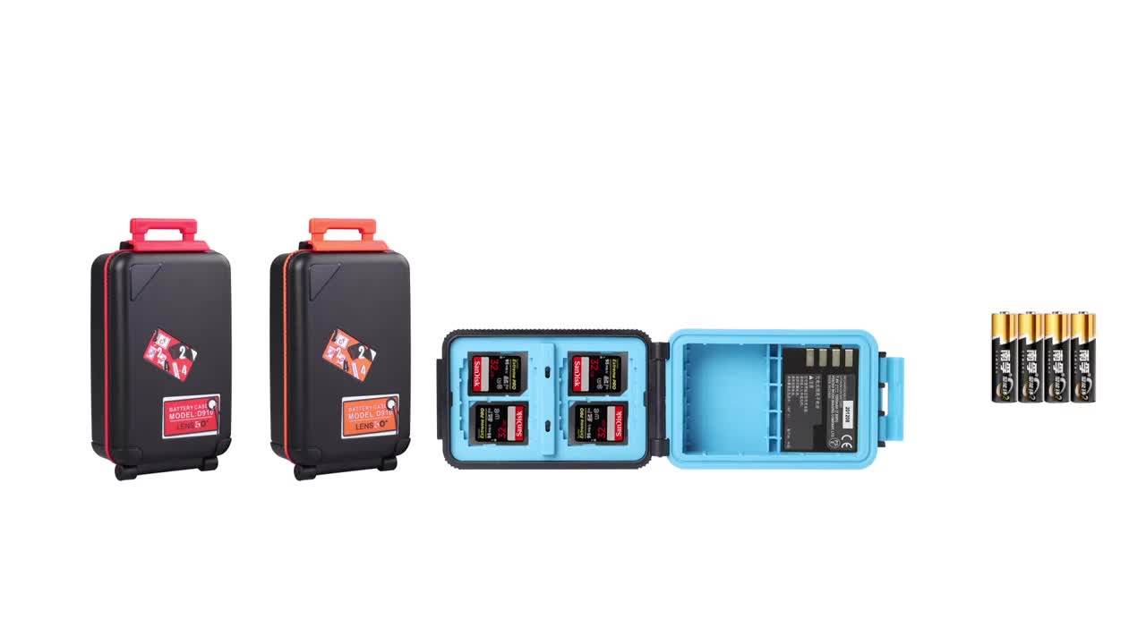 Meking Étui De Rangement Pour Batterie DSLR (4 Poches) Pour Piles AA