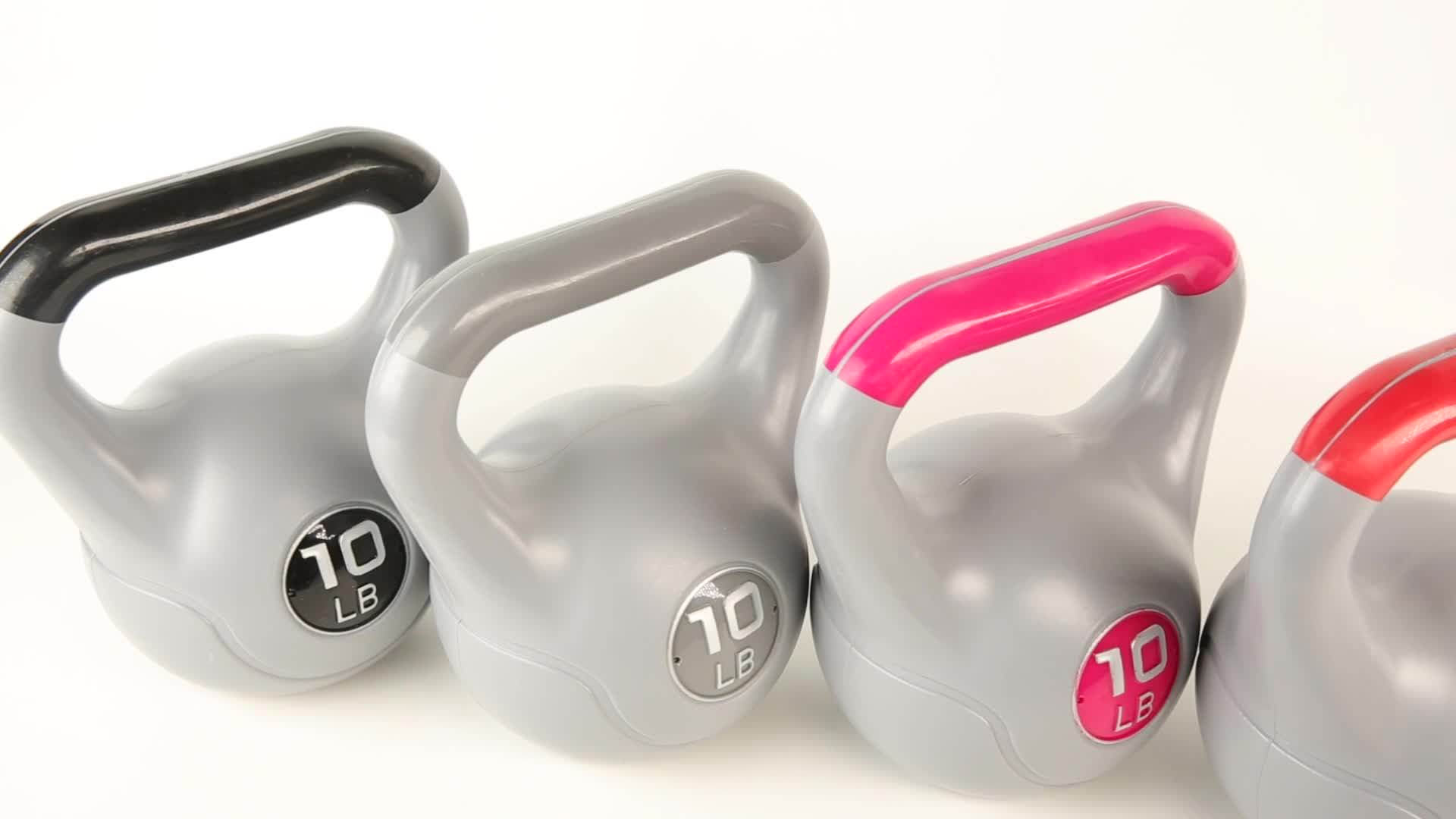 Hot Sale Pvc Competition Kettlebell 5lb 7lb 10lb Fitness Equipment