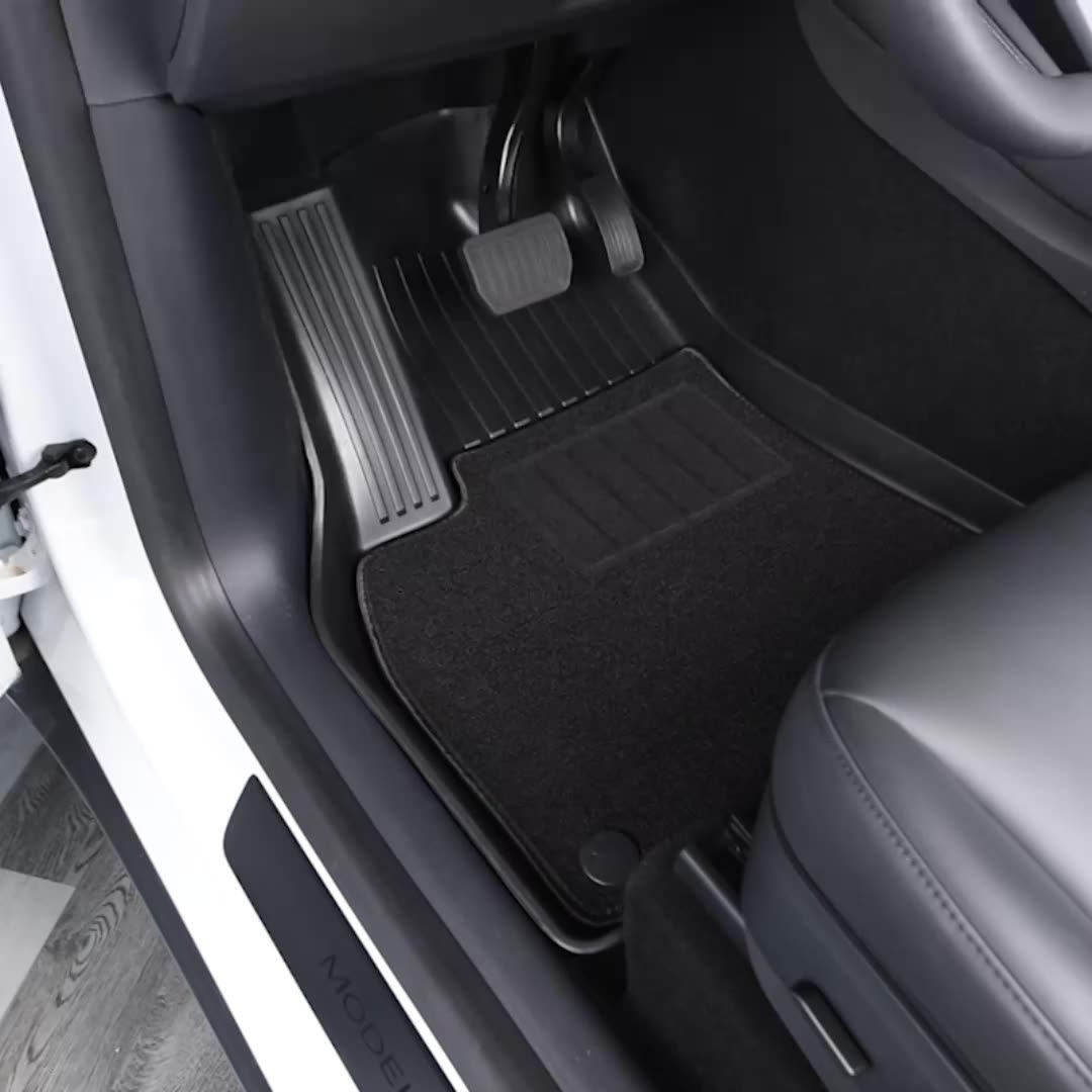 Model Y Floor Mats 3d Allweather Tpe Floor Liners For Tesla Model Y