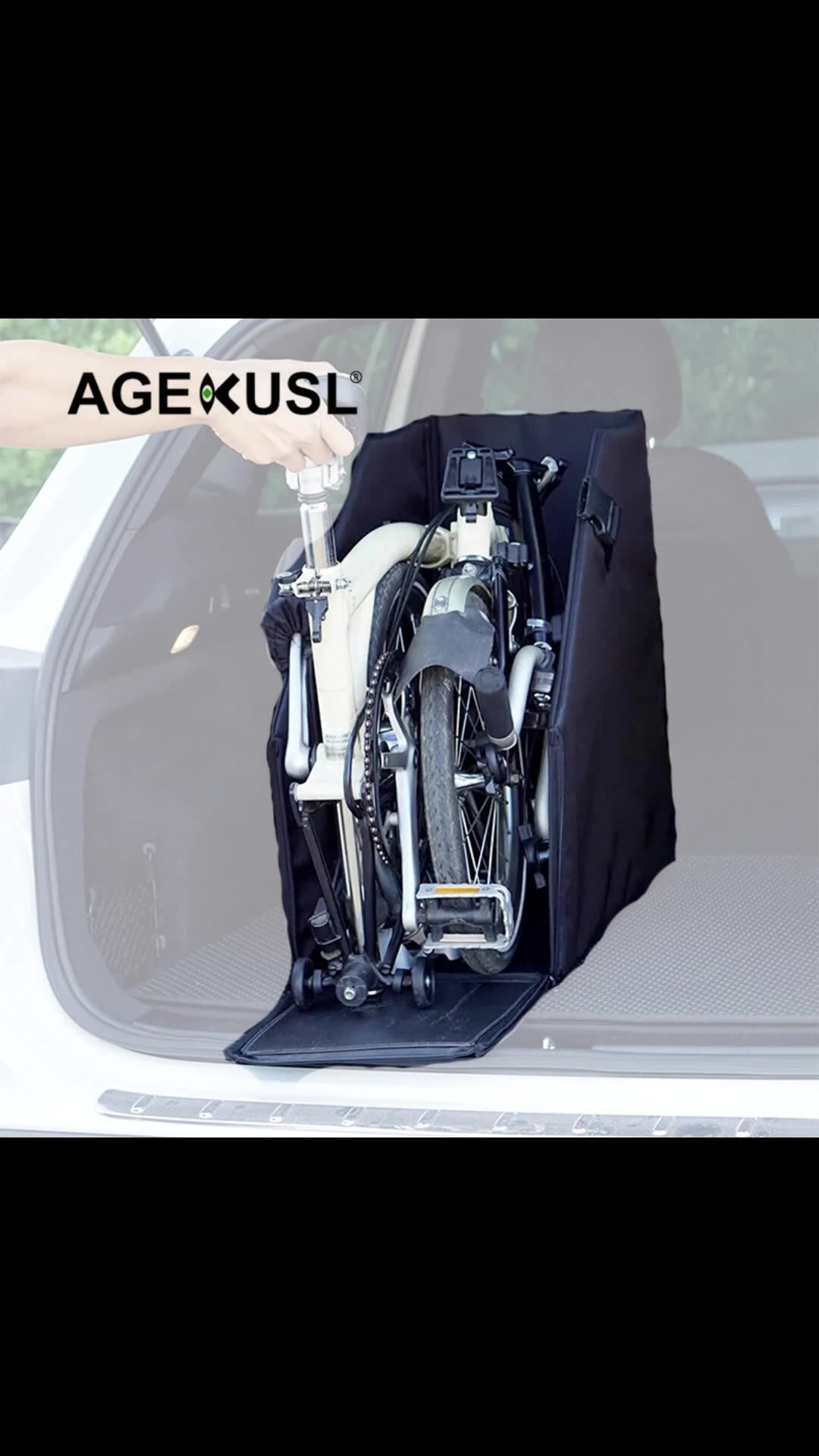 Agekusl Car Trunk Storage Bag Collapsible Carrying Transport Bicycle