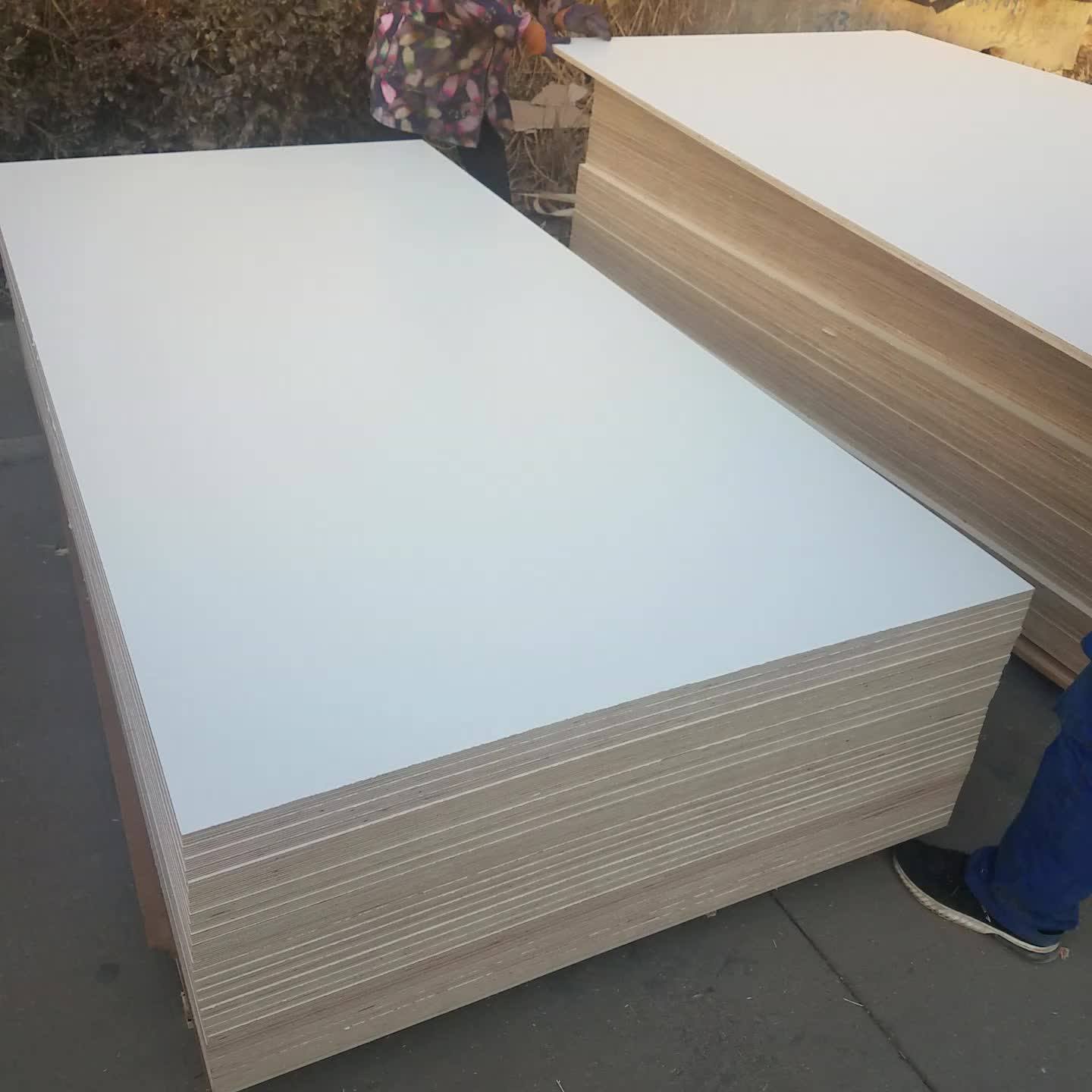 Teak Full Poplar Core Both Sides Melamine Laminated Plywood For Dubai Buy Melamine Laminated
