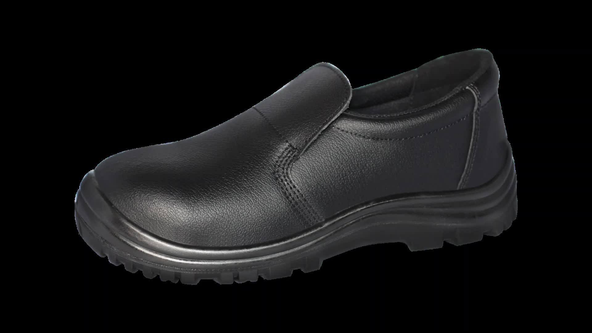Osp 9869 Genuine Leather No Lace Safety Shoes Buy No Lace Safety