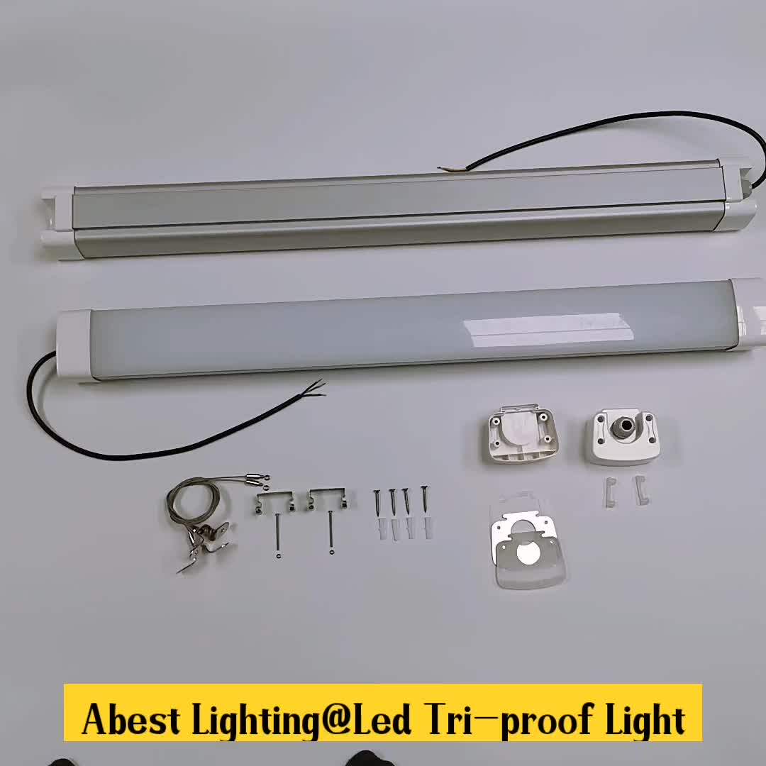 Flickerfree 4ft 60w Ip66 120lm/w160lm/w Triproof Led Light Fixture