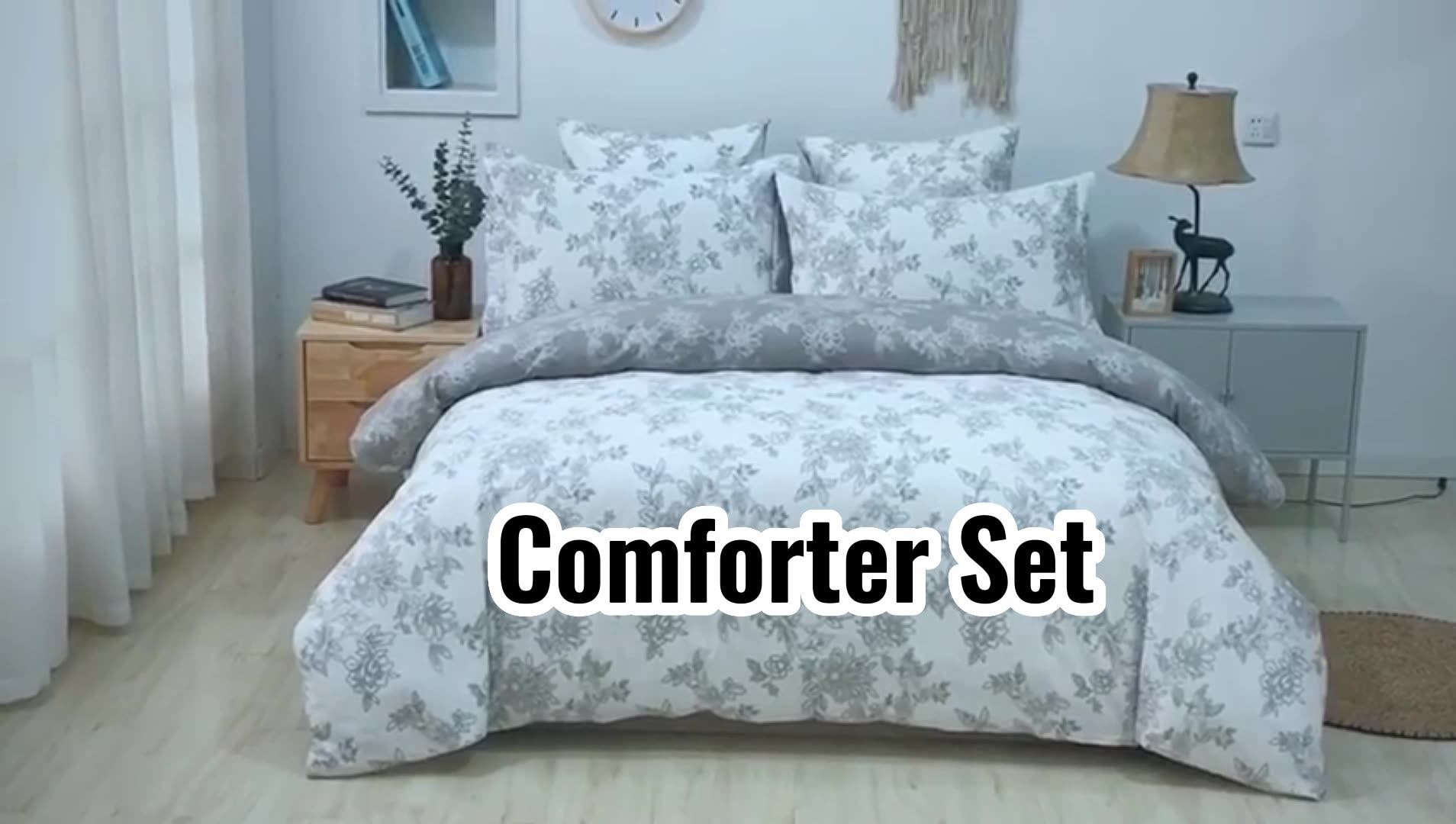 King Comforter Set 7 Pieces,Lightweight Bedding Sets For All Season,Bed