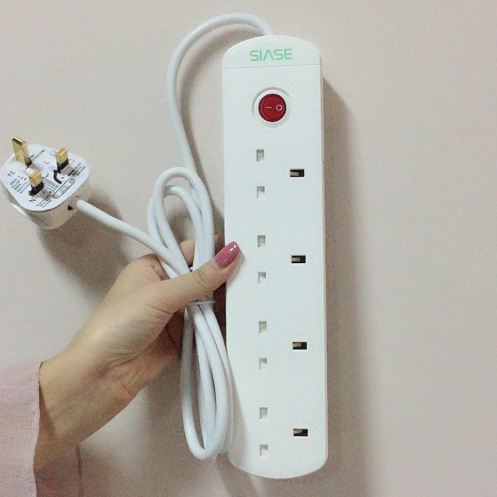 High Quality 4 Ways Electrical British Standard Power Extension Socket