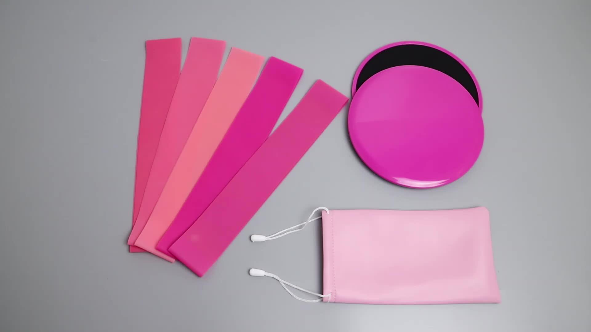 Factory Wholesale 5 Level Pink Latex Rubber Fitness Resistance Loop