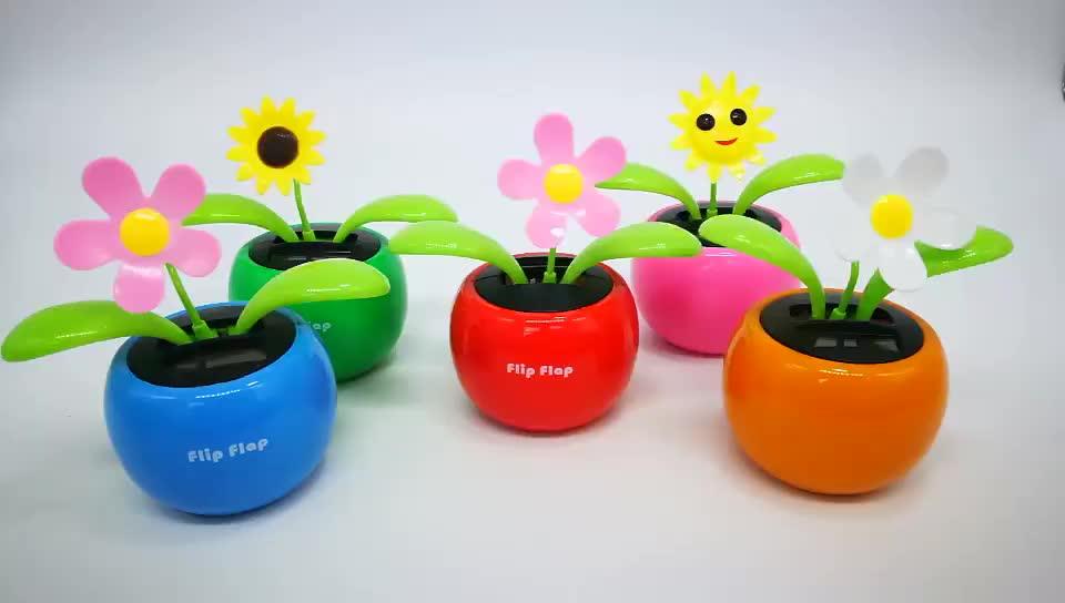 Automatic Dancing Flower Toy Gift Solar Powered Flip Flap Dancing