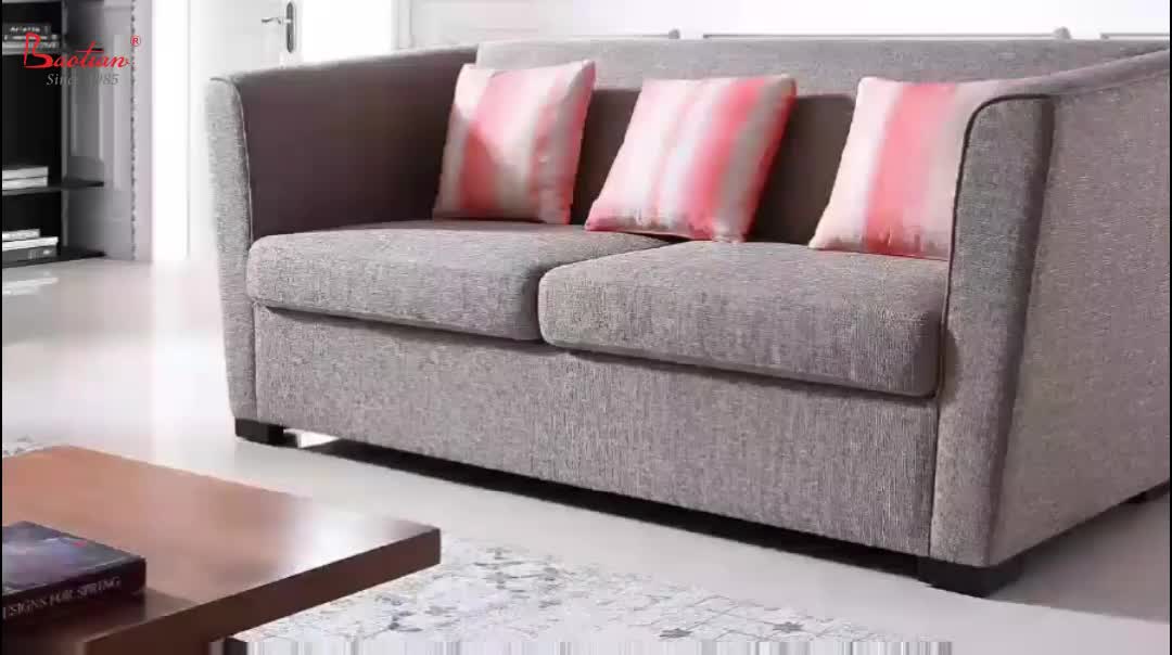 Two seater SLEEPER 3FOLD fabric SOFA BED with spring mattress, View