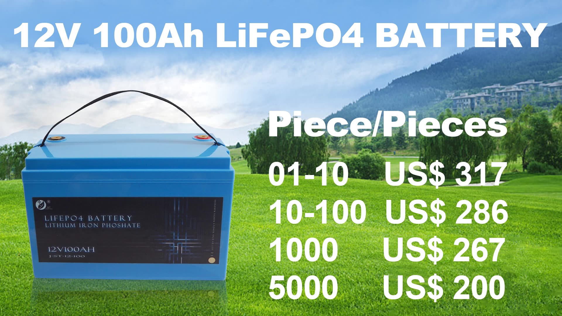 Sealed Sla Replacement Lithium Battery 12v 100ah Powerful Solar Energy